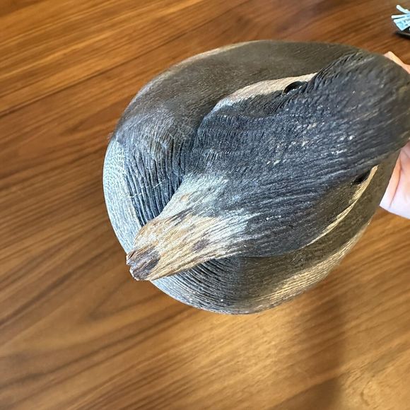 VINTAGE SIGNED The Duck Shop Macomb IL WOOD DUCK DECOY GLASS EYES Bufflehead - Picture 7 of 10